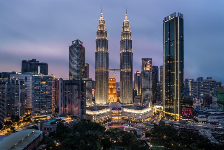 high rise building during night time