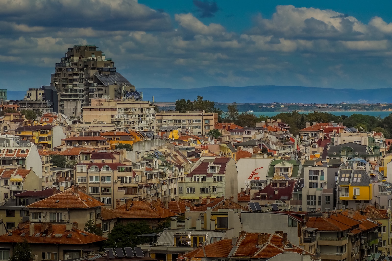 a view of a city from a high point of view burgas bulgaria